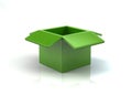 Green open box