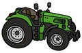 Green open tractor