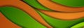 Green and orange abstract waves corporate banner design Royalty Free Stock Photo