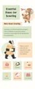 Green Orange Cute Textured Animal Illustration Scouting Tips Infographics