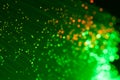 Green And Orange Fiber Optics Royalty Free Stock Photo