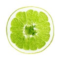 Green orange fruit isolated