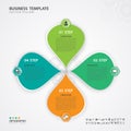 Green and orange Infographic elements vector for business, web banner, chart, diagram, graph, timeline Royalty Free Stock Photo