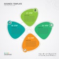 Green and orange Infographic elements vector for business, web banner, chart, diagram, timeline, graph Royalty Free Stock Photo