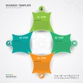 Green and orange Infographic elements vector for business, web banner, diagram, chart, graph