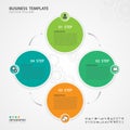 Green and orange Infographic elements vector for business, web design, presentation, circles graphic Royalty Free Stock Photo