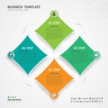 Green and orange Infographic elements vector for business, web d