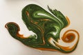 Green and Orange Liquid crystal design Royalty Free Stock Photo