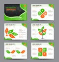 Green and Orange multipurpose presentation template flat design