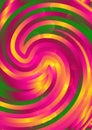 Green Orange and Pink Swirling Background