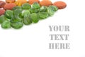 Green and orange stones Royalty Free Stock Photo