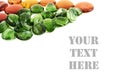 Green and orange stones Royalty Free Stock Photo