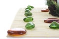 Green and orange stones for spa Royalty Free Stock Photo