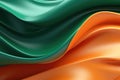 A green and orange wavy fabric