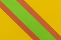 Green, Orange and Yellow coloured paper background