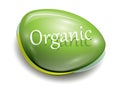 Green organic button Royalty Free Stock Photo