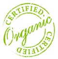 Green organic certified stamp Royalty Free Stock Photo
