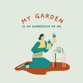Green Organic Gardening Instagram Post