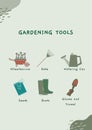 Green Organic Gardening Tools (Poster