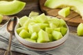 Green Organic Honeydew Melon Royalty Free Stock Photo