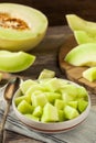 Green Organic Honeydew Melon Royalty Free Stock Photo