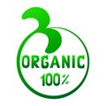 Green organic sprout icon in circle shape. For ECO design