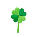 Green origami paper shamrock clover leaf Royalty Free Stock Photo