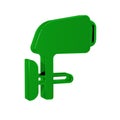 Green Outboard boat motor icon isolated on transparent background. Boat engine. Royalty Free Stock Photo
