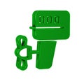Green Outboard boat motor icon isolated on transparent background. Boat engine. Royalty Free Stock Photo