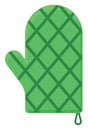 Green oven mitten, icon Royalty Free Stock Photo