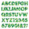 green overlapping shamrock alphabet