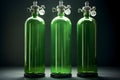 Green oxygen cylinders tank. Generative AI