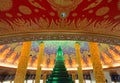 Green Pagoda interior at Wat Paknam Buddhism temple in Thailand