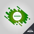 Green Paint Banner. Splattered Retro Design Royalty Free Stock Photo