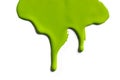Green paint dripping Royalty Free Stock Photo