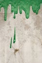 Green paint pouring Royalty Free Stock Photo