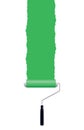 Green paint roller Royalty Free Stock Photo