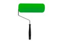 Green Paint roller isolated Royalty Free Stock Photo