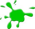 Green paint splodge