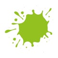 Green Paint Stain Isolated Icon Design