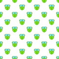 Green paintball mask pattern, cartoon style