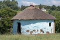 Green painted mud hut / rondavel in the Mpumalanga area, South Africa Royalty Free Stock Photo