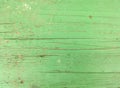 Green Painted Wooden Plank with Textured Weathered Look
