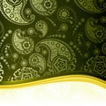 Green Paisley Background