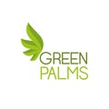 Green palms symbol Royalty Free Stock Photo