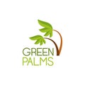 Green palms symbol Royalty Free Stock Photo