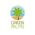 Green palms symbol Royalty Free Stock Photo