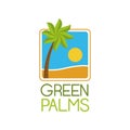 Green palms symbol Royalty Free Stock Photo