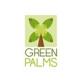 Green palms symbol Royalty Free Stock Photo