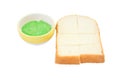 Green pandan custard steamed bread